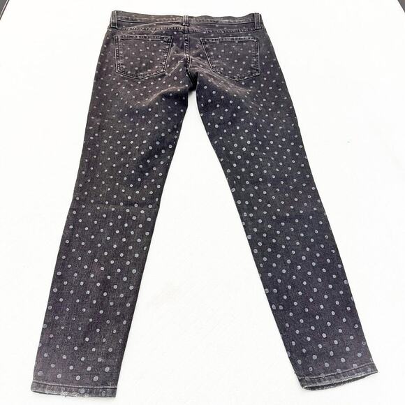Current Elliott The Stiletto Black Polka Revival Skinny Denim Jeans Size 27 - Picture 3 of 8